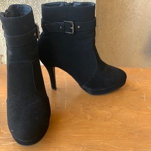 Black bootie heels